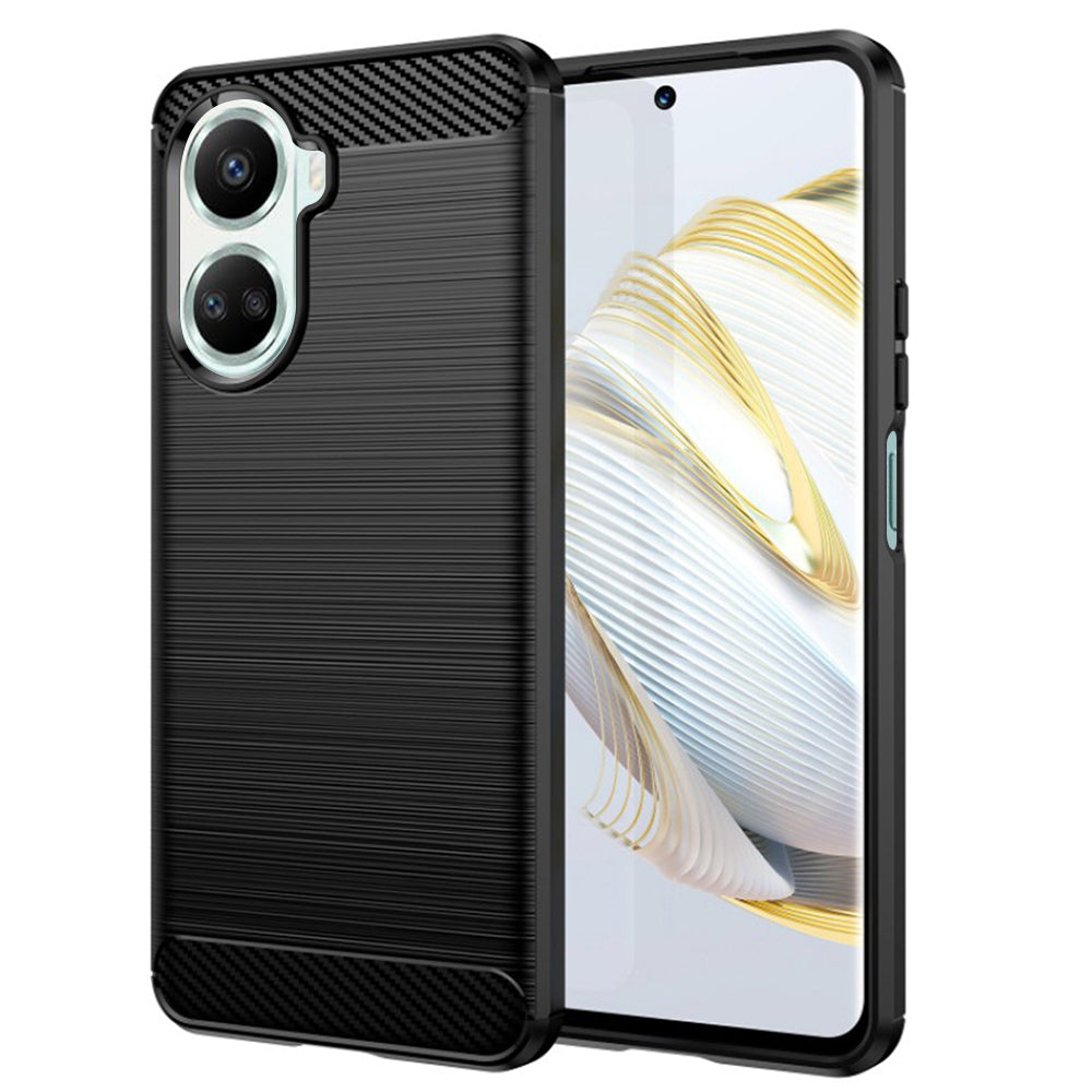 Custodia per Huawei nova 10 SE, Techsuit, Carbonio, Nera