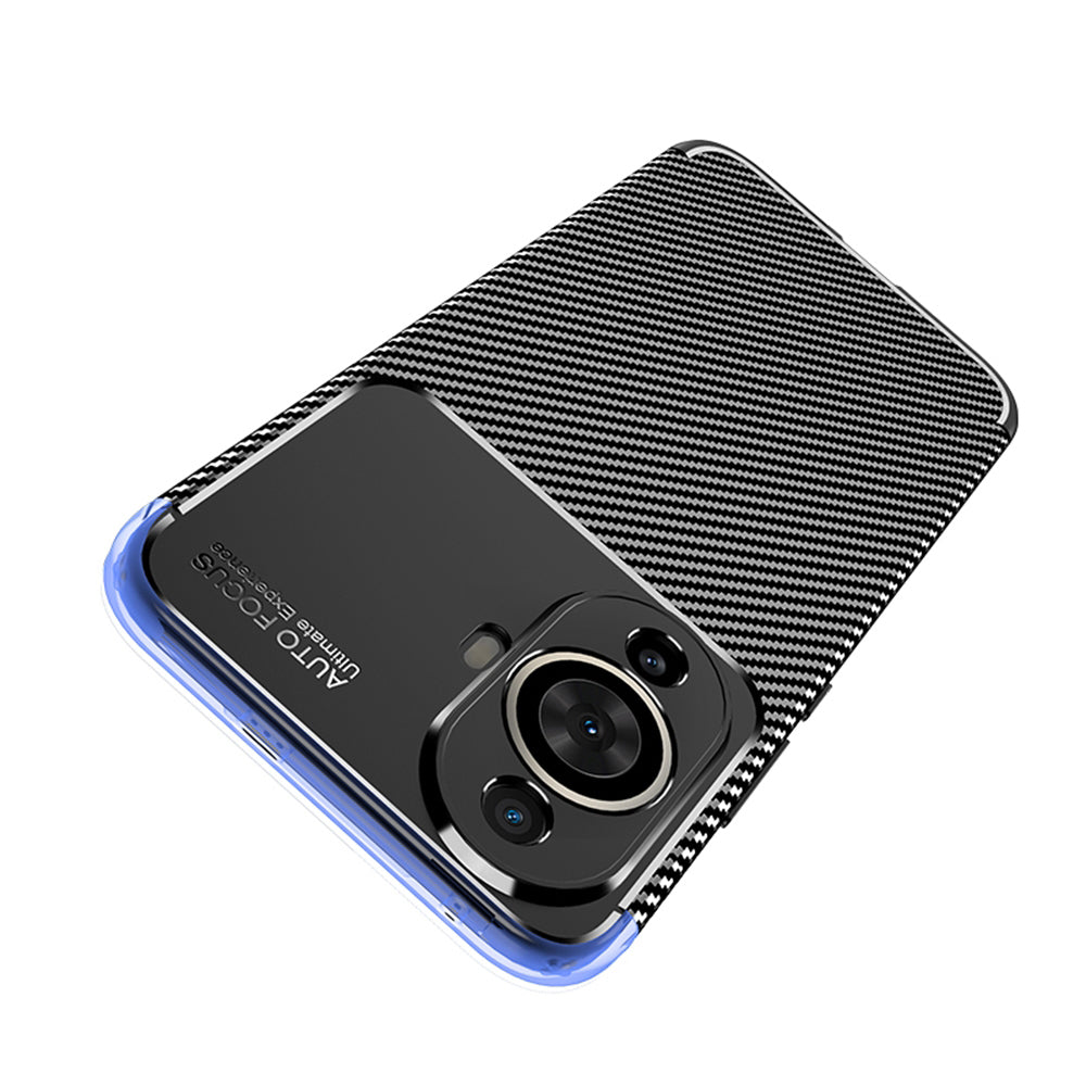 Custodia per Huawei nova 12s / nova 11, Techsuit, CarbonFiber, Nera