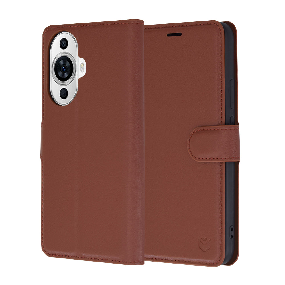 Custodia per Huawei nova 12s / nova 11, Techsuit, Leather Folio, Marrone