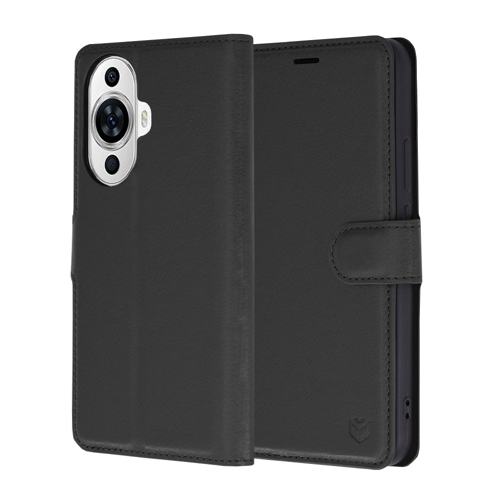Custodia per Huawei nova 12s / nova 11, Techsuit, Leather Folio, Nera