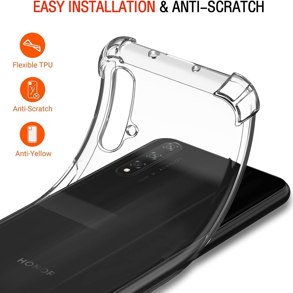 Custodia per Huawei nova 5T / Honor 20, Techsuit, Shockproof Clear, Trasparente