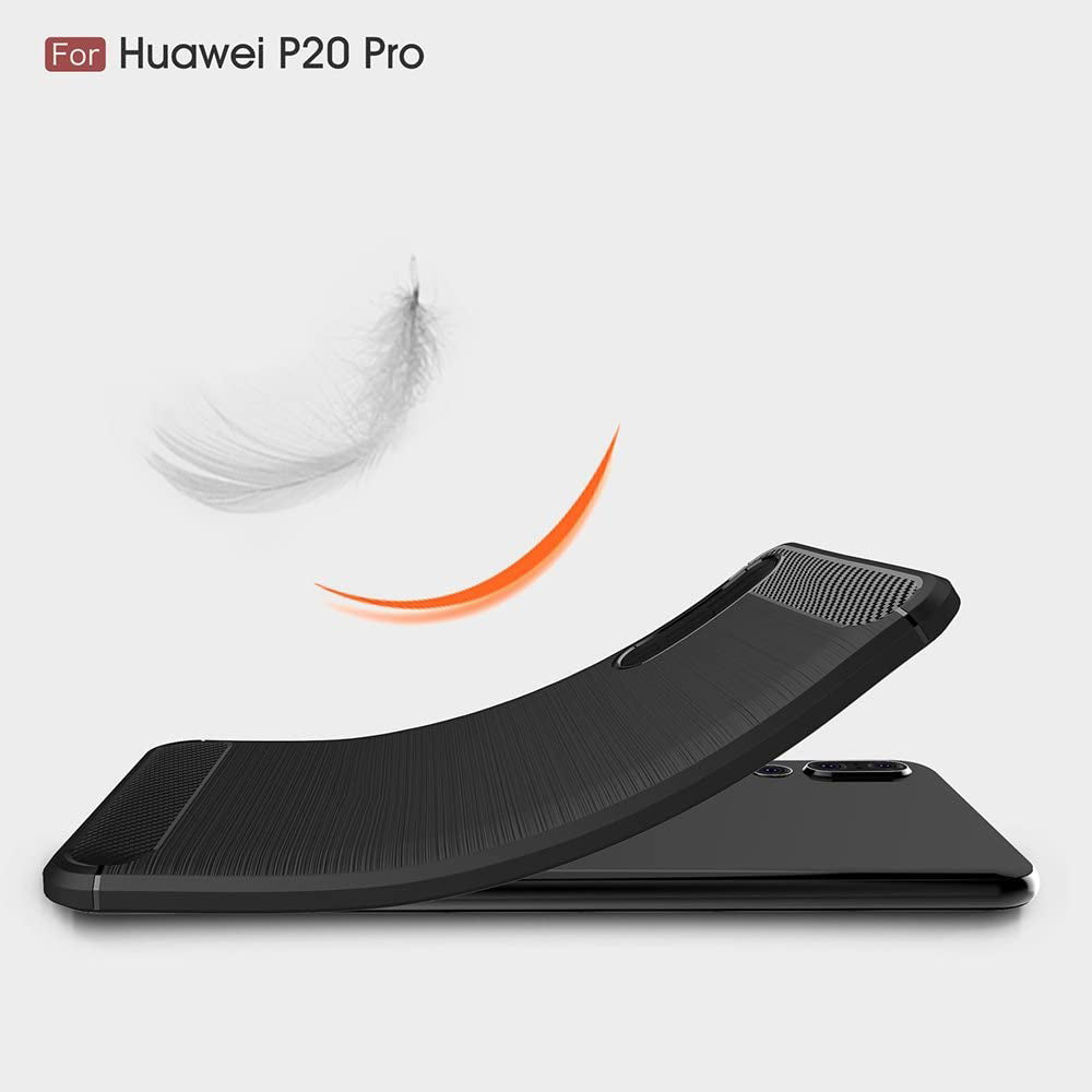 Custodia per Huawei P20 Pro, Techsuit, Carbonio, Nera