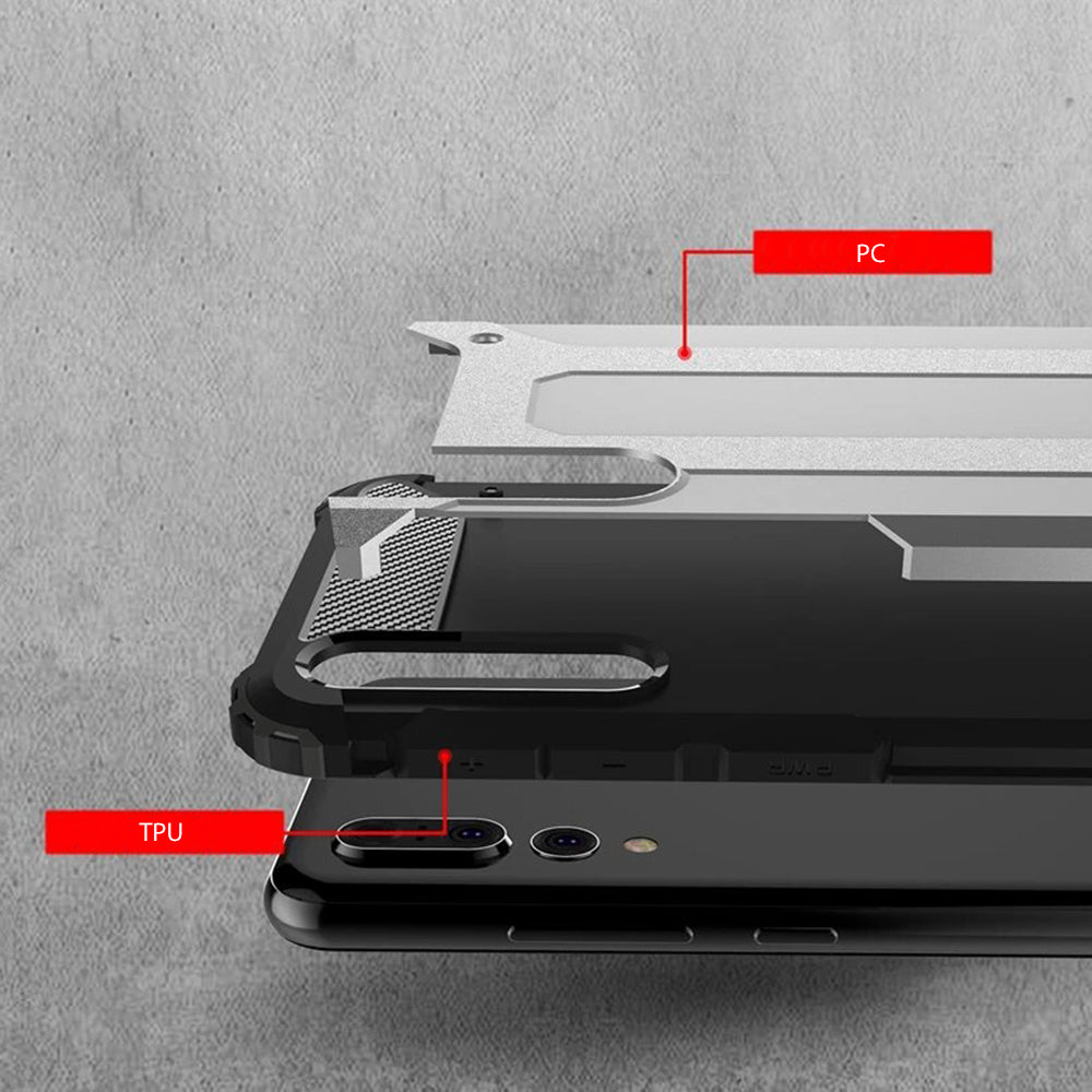 Custodia per Huawei P20 Pro, Techsuit, Hybrid Armor, Nera