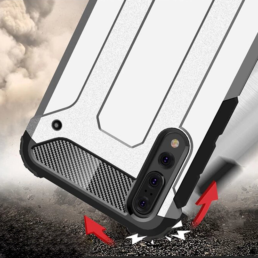 Custodia per Huawei P20 Pro, Techsuit, Hybrid Armor, Nera