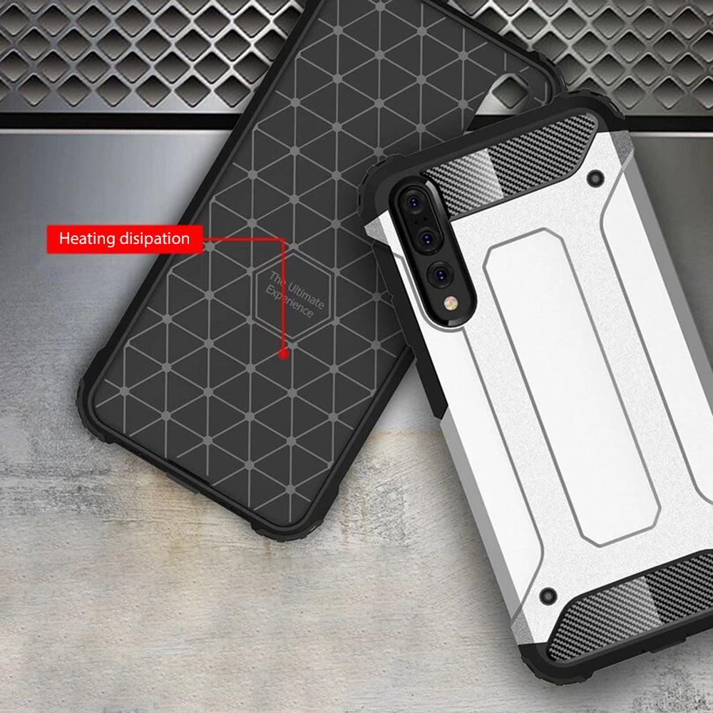 Custodia per Huawei P20 Pro, Techsuit, Hybrid Armor, Nera