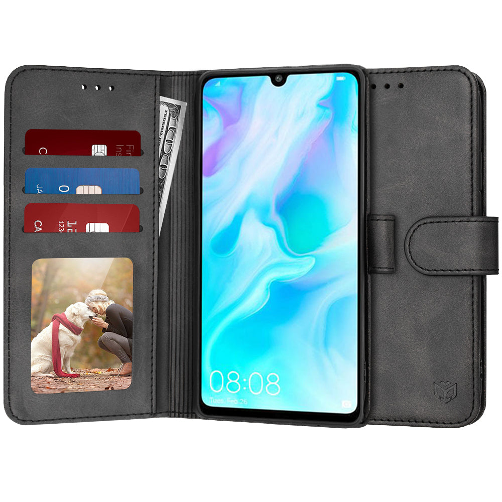 Custodia per Huawei P30 lite New Edition / P30 lite, Techsuit, Diary Book, Nera