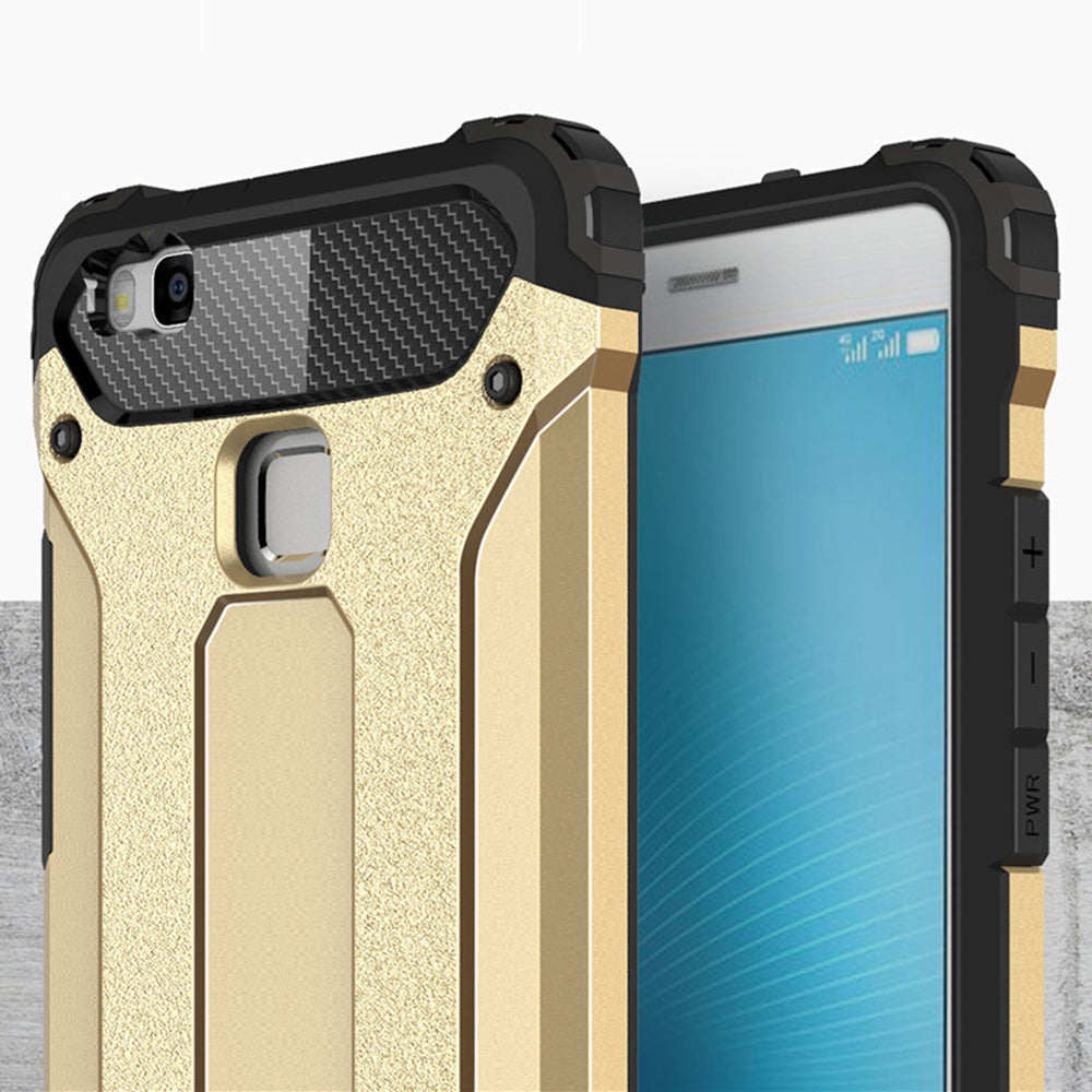 Custodia per Huawei P9 lite (2016), Techsuit, Hybrid Armor, Nera