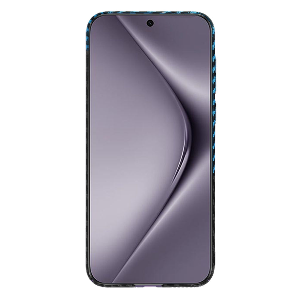 Custodia per Huawei Pura 70 Pro, Techsuit, Carbonite FiberShell, Nero Bleu