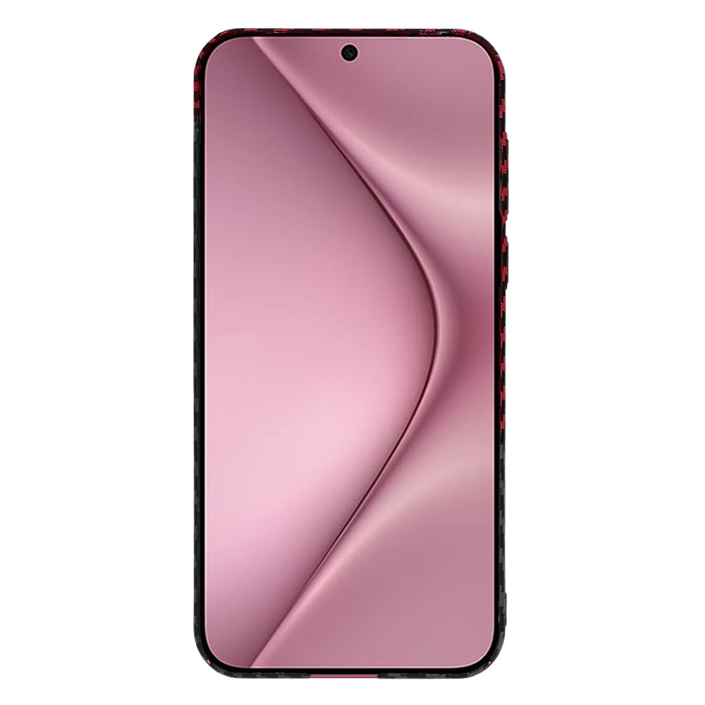 Custodia per Huawei Pura 70, Techsuit, Carbonite FiberShell, Nero Rosso