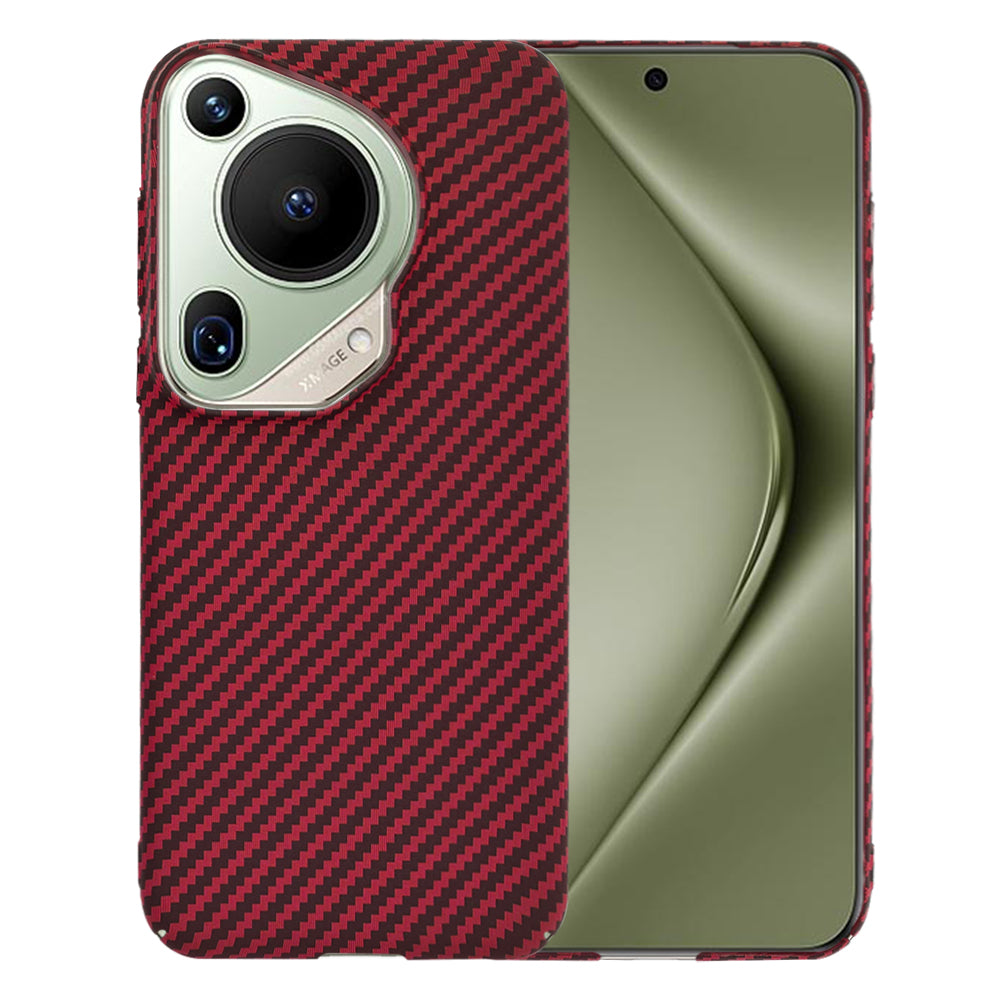Custodia per Huawei Pura 70 Ultra, Techsuit, Carbonite FiberShell, Rossa