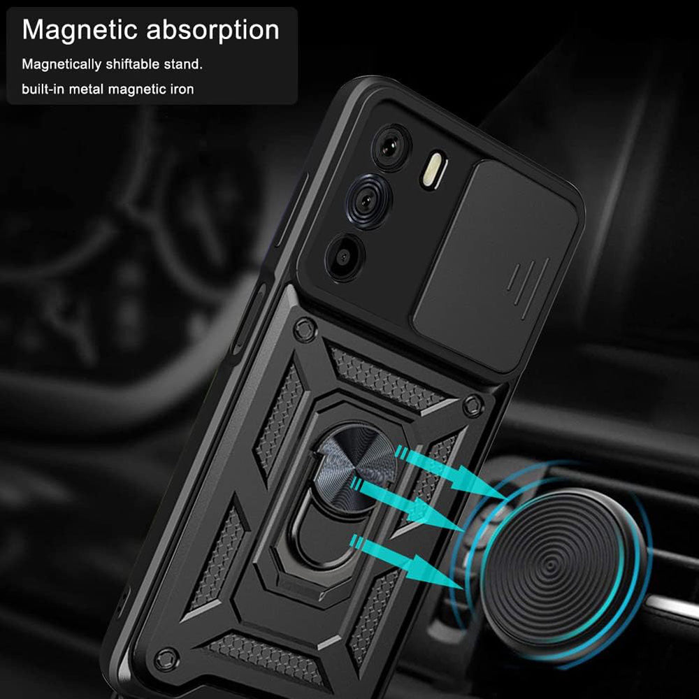 Custodia per Motorola Edge 30, Techsuit, CamShield, Nera