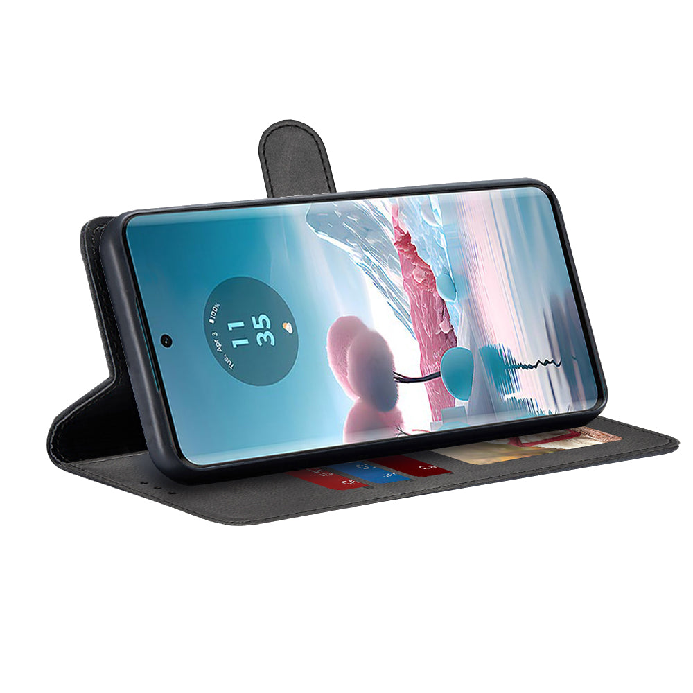 Custodia per Motorola Edge 40 Neo, Techsuit, Diary Book, Nera