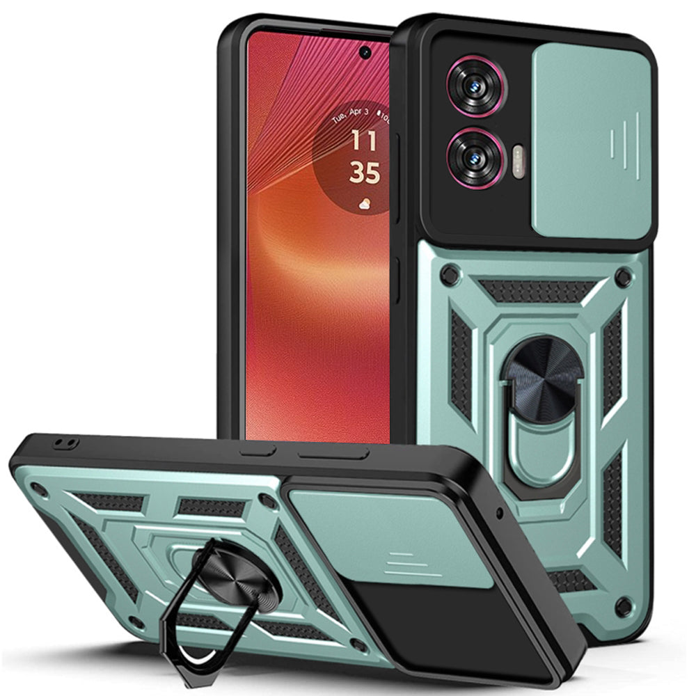 Custodia per Motorola Edge 50 Fusion, Techsuit, CamShield, Verde