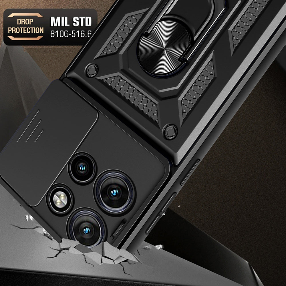 Custodia per Motorola Edge 50 Neo, Techsuit, CamShield, Nera