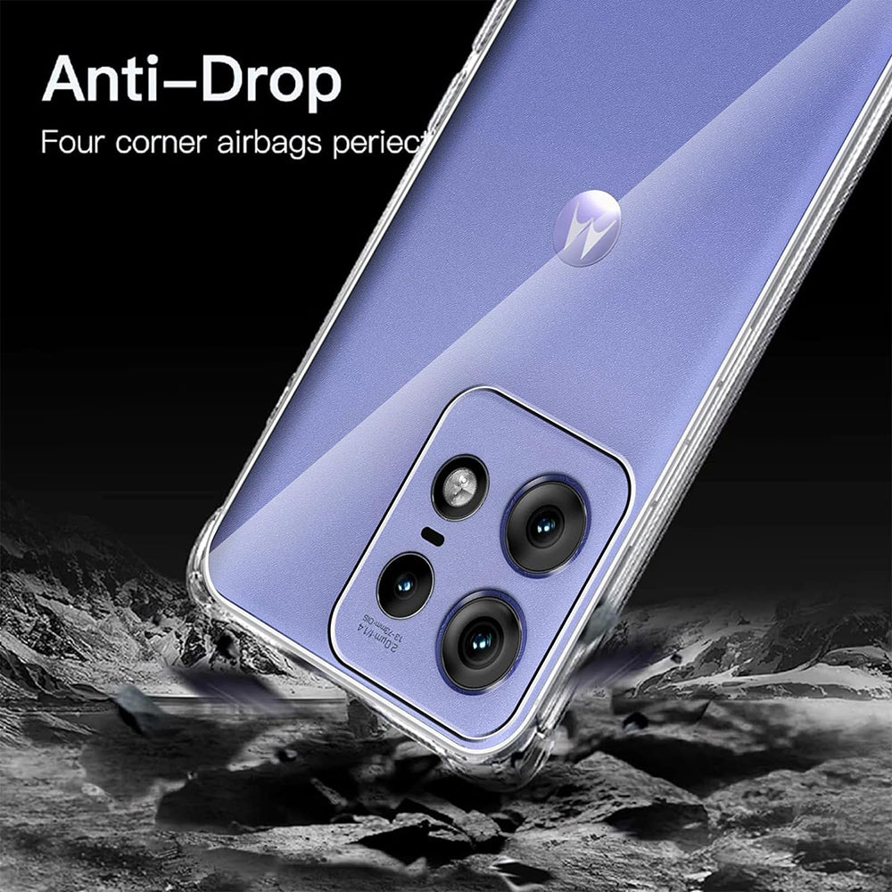 Custodia per Motorola Edge 50 Pro, Techsuit, Shockproof Clear, Trasparente