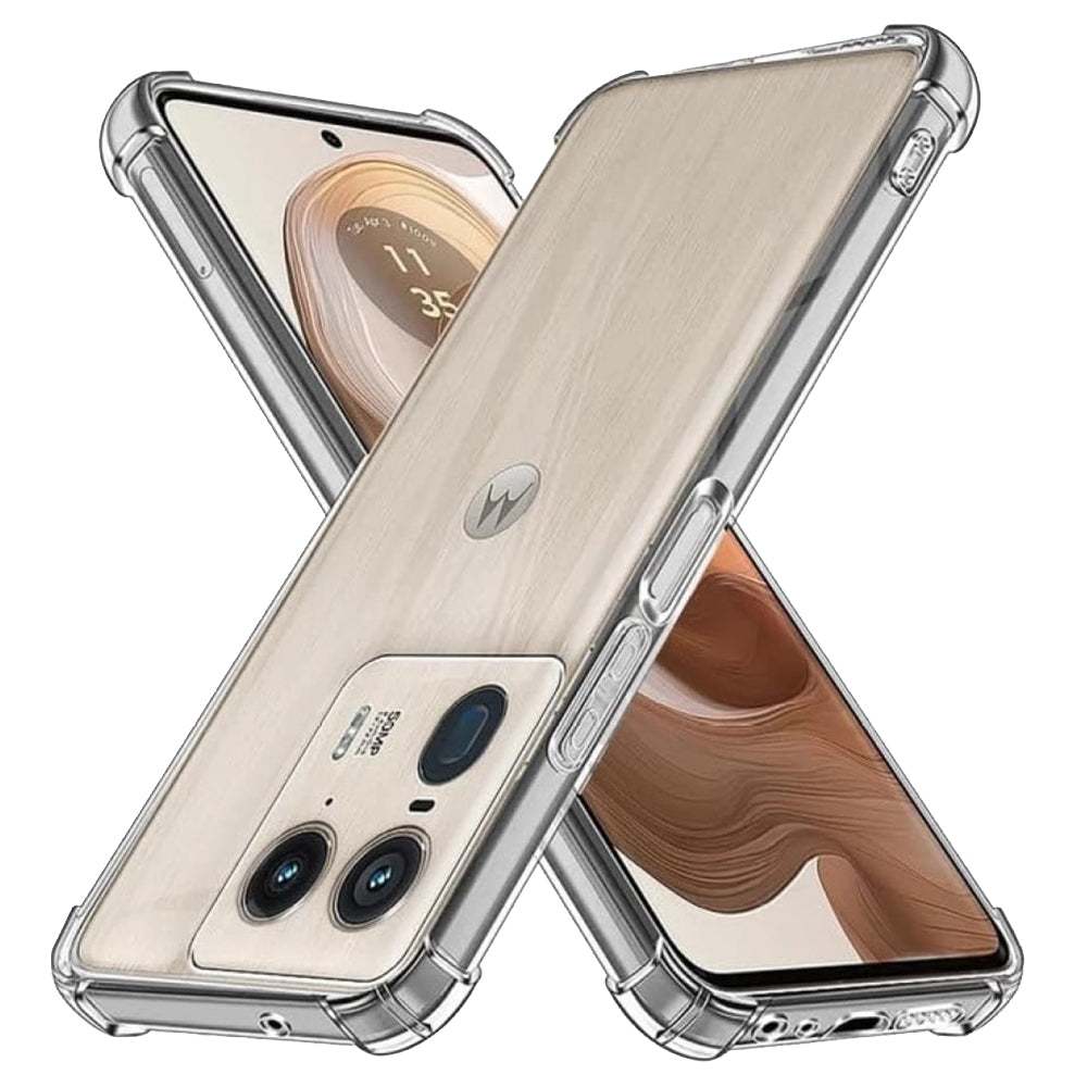 Custodia per Motorola Edge 50 Ultra, Techsuit, Shockproof Clear, Trasparente