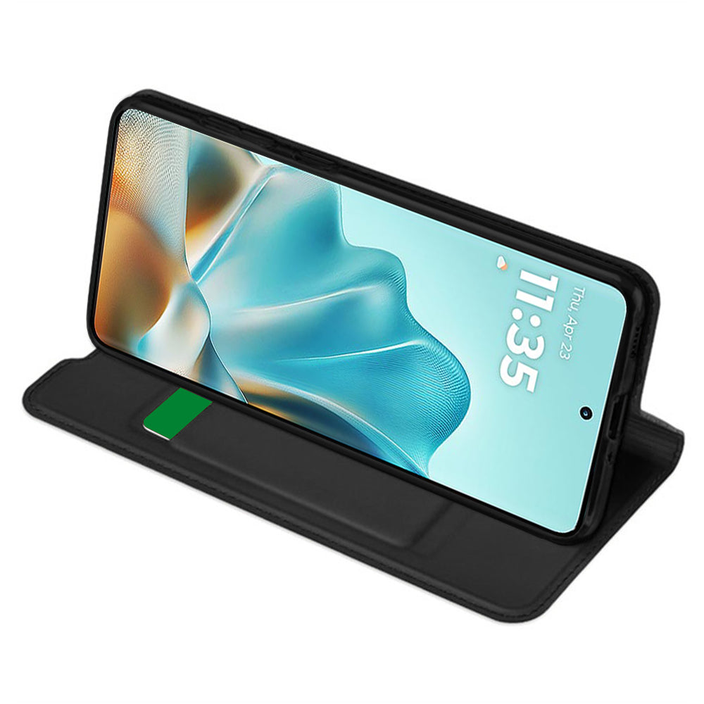 Custodia per Motorola Edge 60 Fusion / Edge 60, Techsuit, Magskin Book, Nera