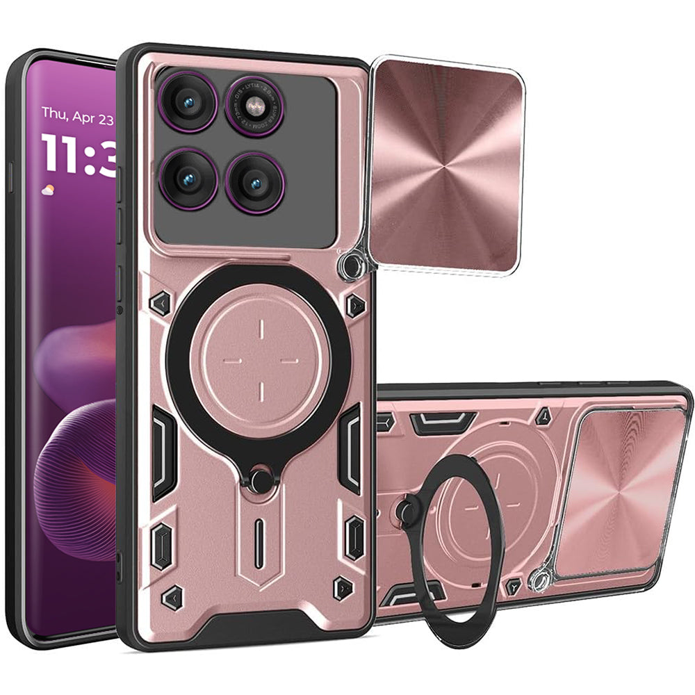 Custodia per Motorola Edge 60 Pro, Techsuit, CamGuard Pro, Rosa Oro