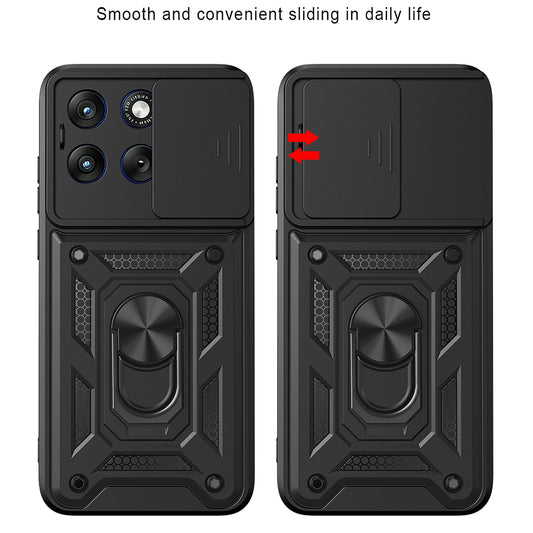 Custodia per Motorola Edge 70 Fusion, Techsuit, CamShield, Nera