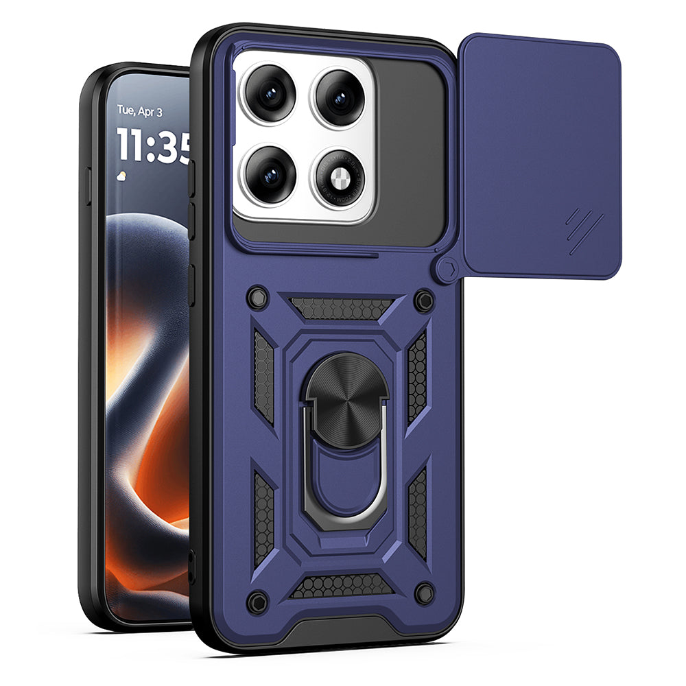 Custodia per Motorola Edge 70 Pro, Techsuit, CamShield, Blu