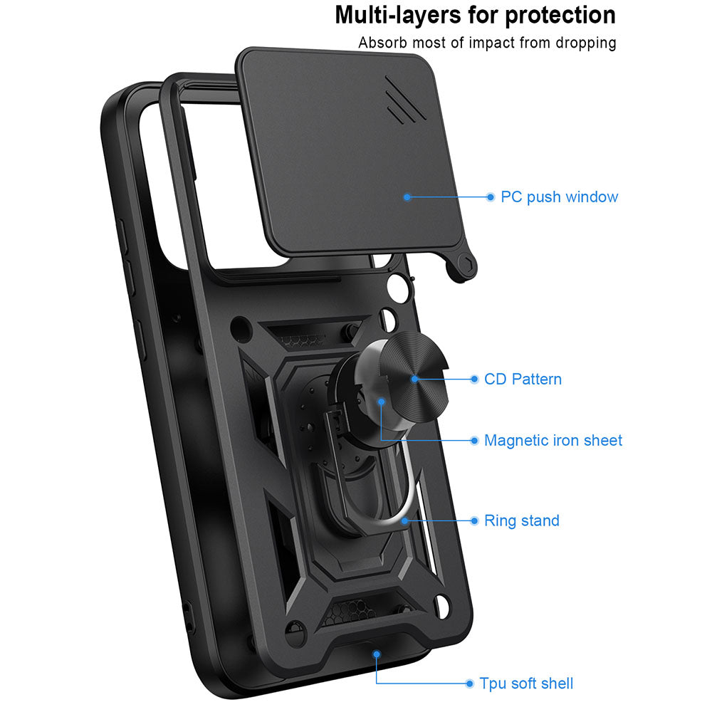 Custodia per Motorola Edge 70 Pro, Techsuit, CamShield, Blu