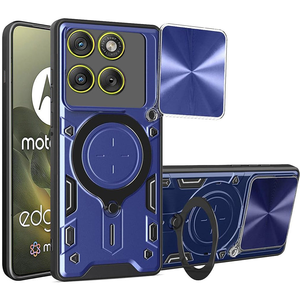 Custodia per Motorola Edge 70, Techsuit, CamGuard Pro, Blu