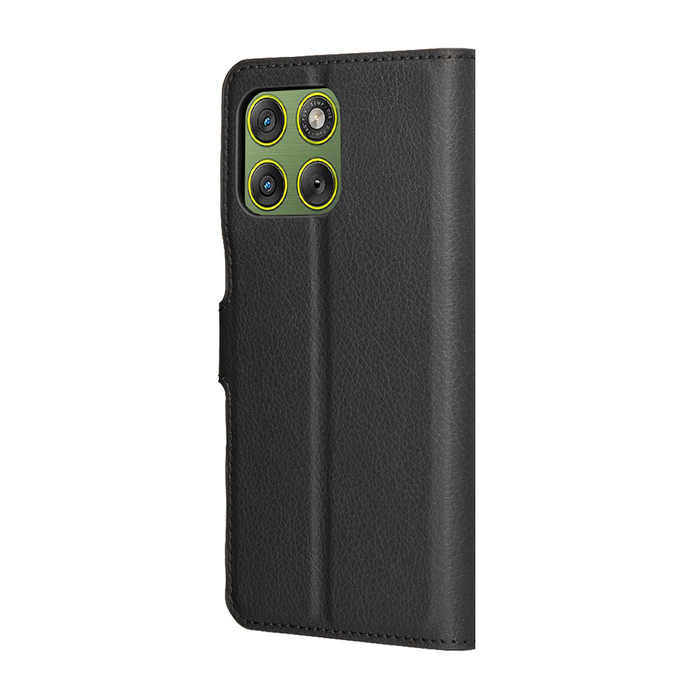 Custodia per Motorola Edge 70, Techsuit, Leather Folio, Nera