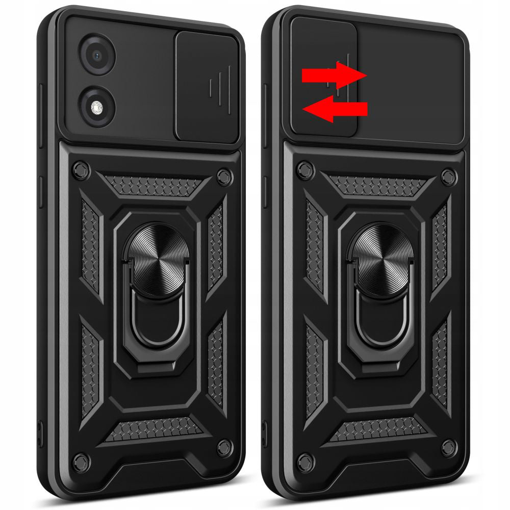 Custodia per Motorola Moto E13, Techsuit, CamShield, Nera