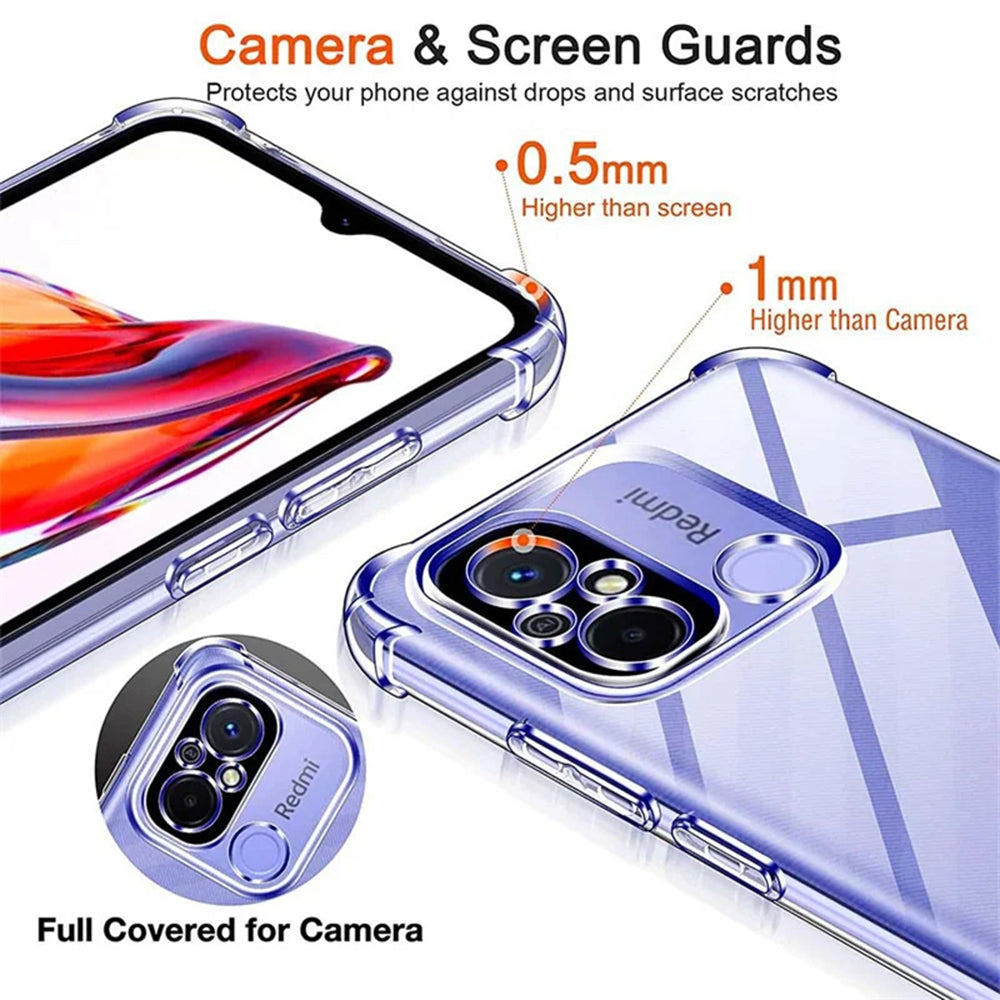 Custodia per Motorola Moto E13, Techsuit, Shockproof Clear, Trasparente