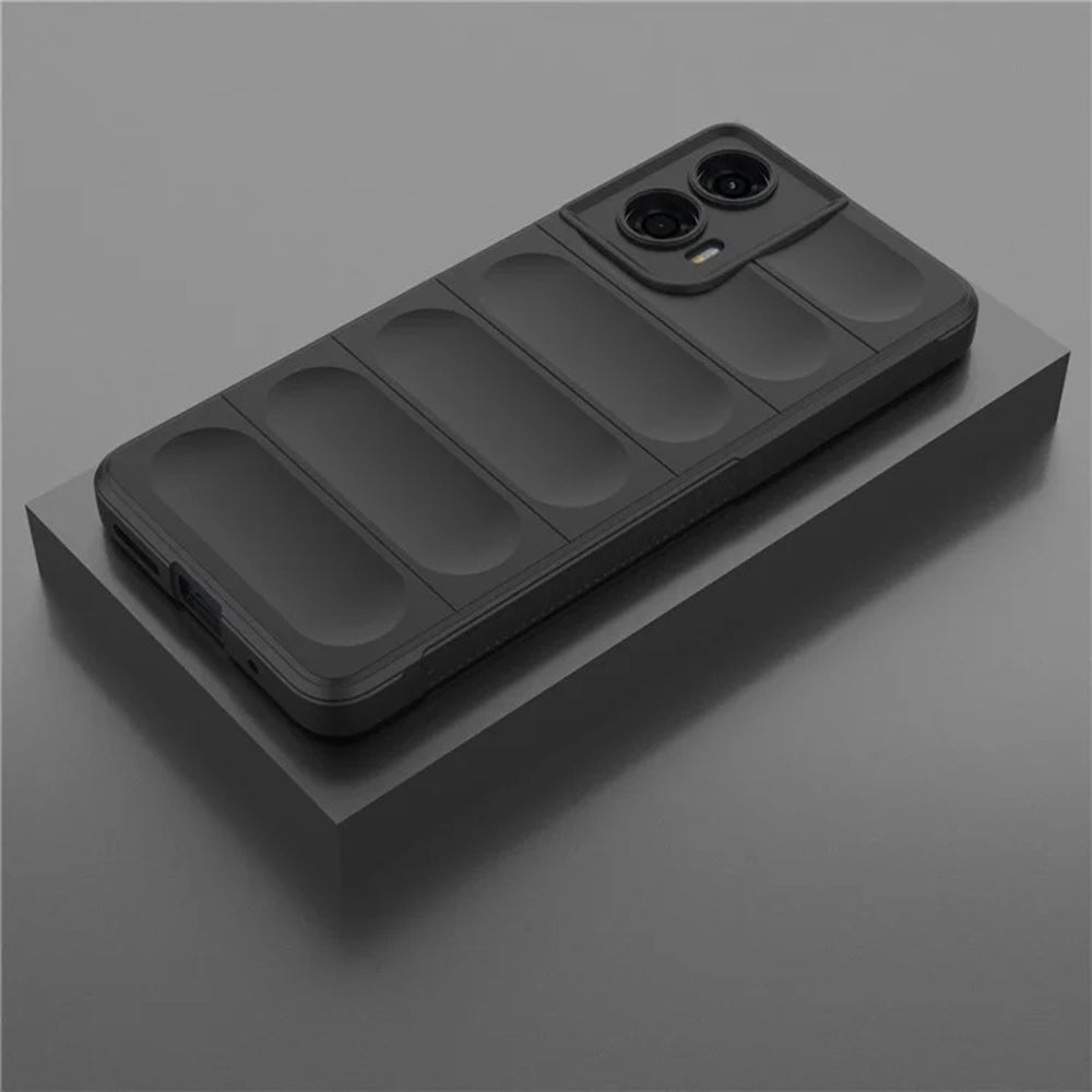 Custodia per Motorola Moto G04s / E14 / G04 / G24, Techsuit, Magic Shield, Nera