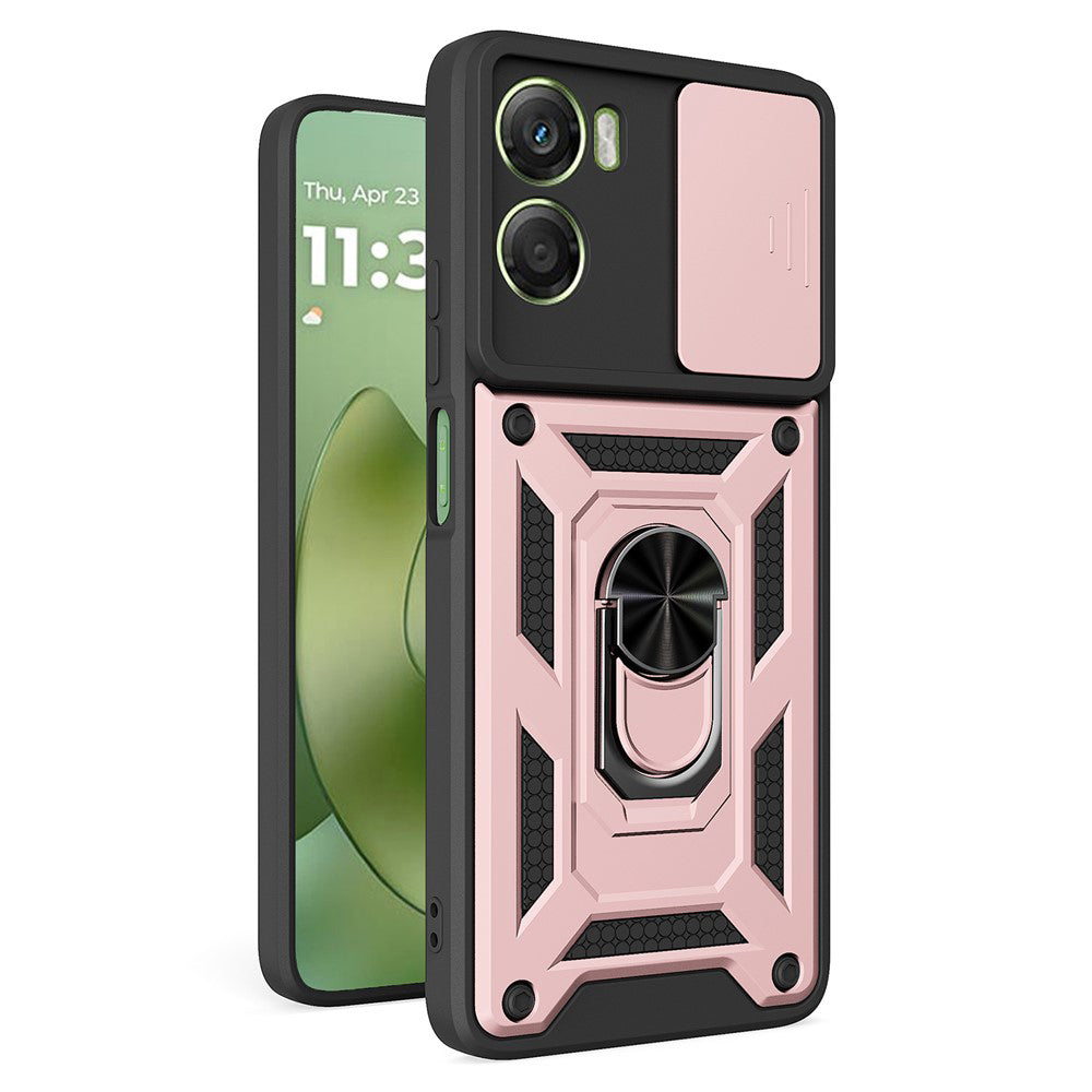 Custodia per Motorola Moto G06, Techsuit, CamShield, Rosa Dorato