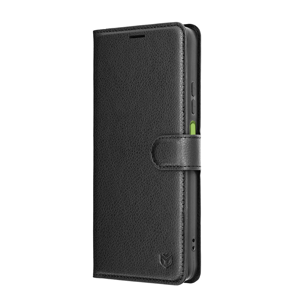 Custodia per Motorola Moto G06, Techsuit, Leather Folio, Nera