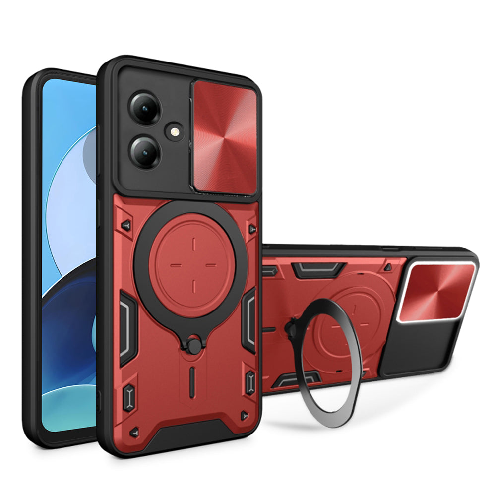 Custodia per Motorola Moto G14, Techsuit, CamGuard Pro, Rossa