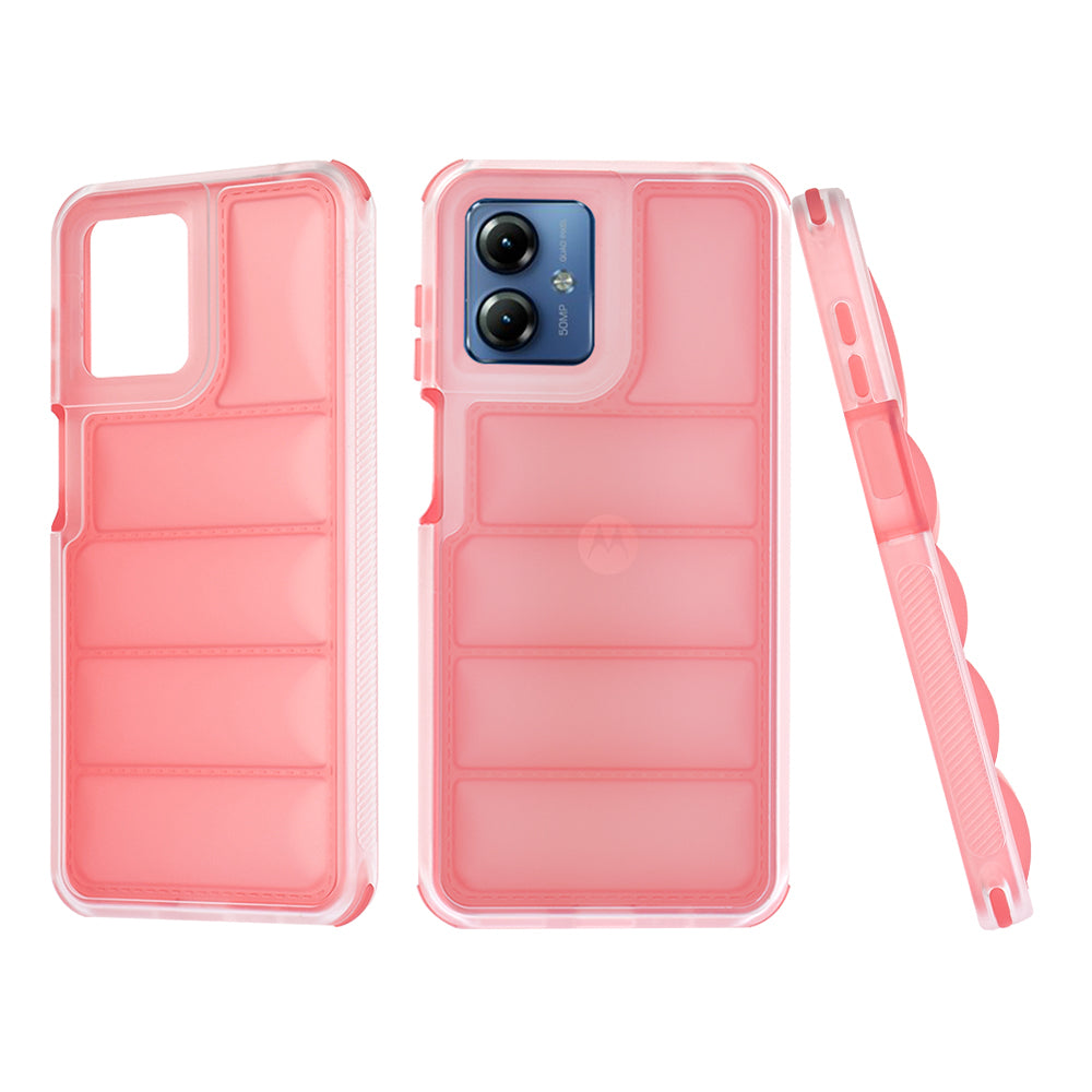 Custodia per Motorola Moto G14, Techsuit, Wave Shield, Rossa