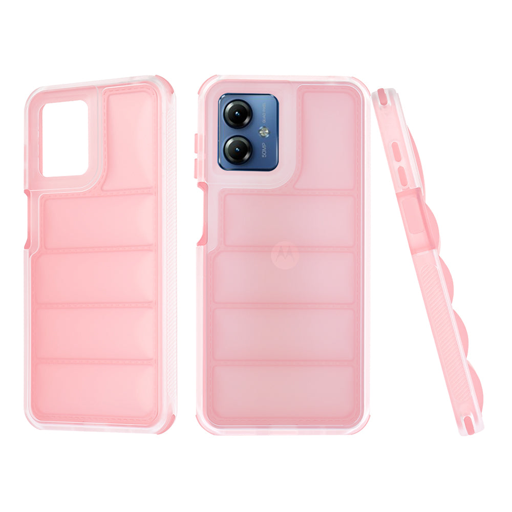 Custodia per Motorola Moto G14, Techsuit, Wave Shield, Rosa