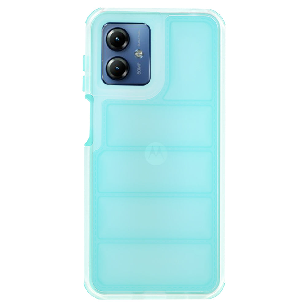 Custodia per Motorola Moto G14, Techsuit, Wave Shield, Turchese
