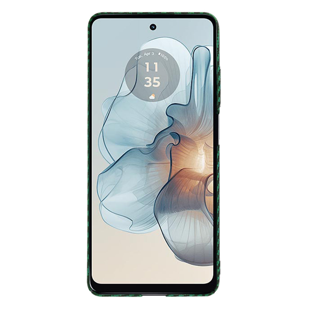 Custodia per Motorola Moto G24 Power, Techsuit, Carbonite FiberShell, Verde
