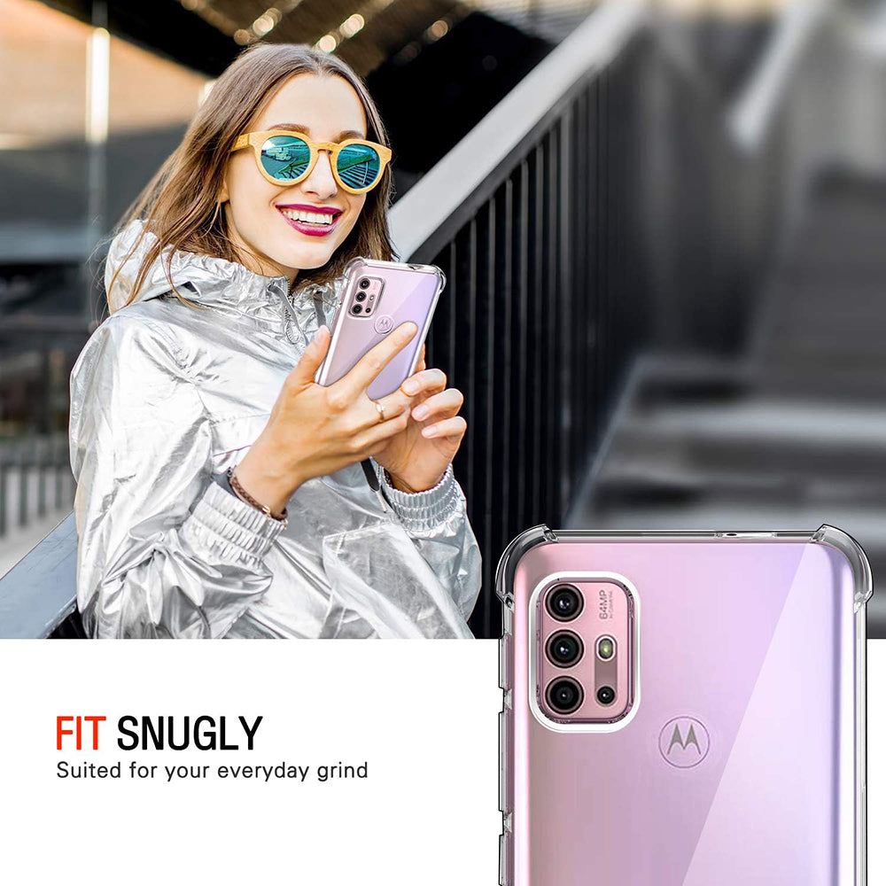 Custodia per Motorola Moto G30 / G20 / G10, Techsuit, Shockproof Clear, Trasparente