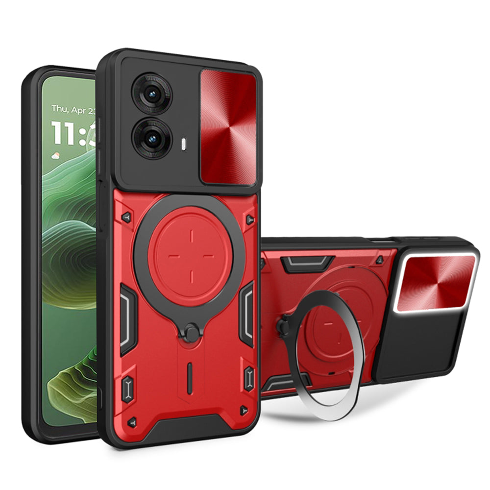 Custodia per Motorola Moto G35, Techsuit, CamGuard Pro, Rossa