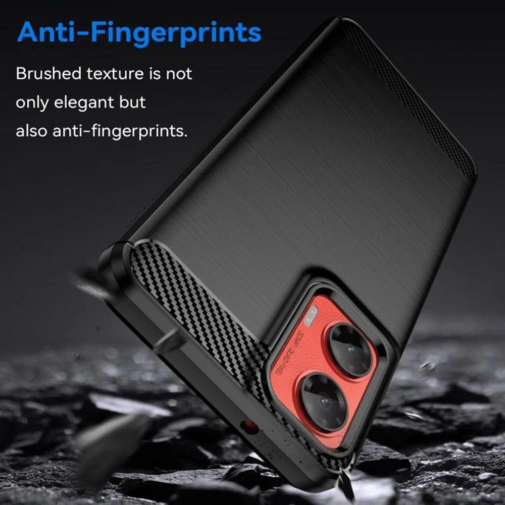 Custodia per Motorola Moto G35, Techsuit, Carbonio, Nera