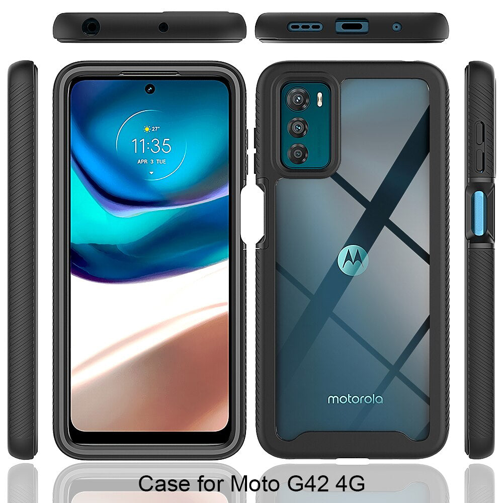Custodia per Motorola Moto G42, Techsuit, Defense360 Pro, Nera