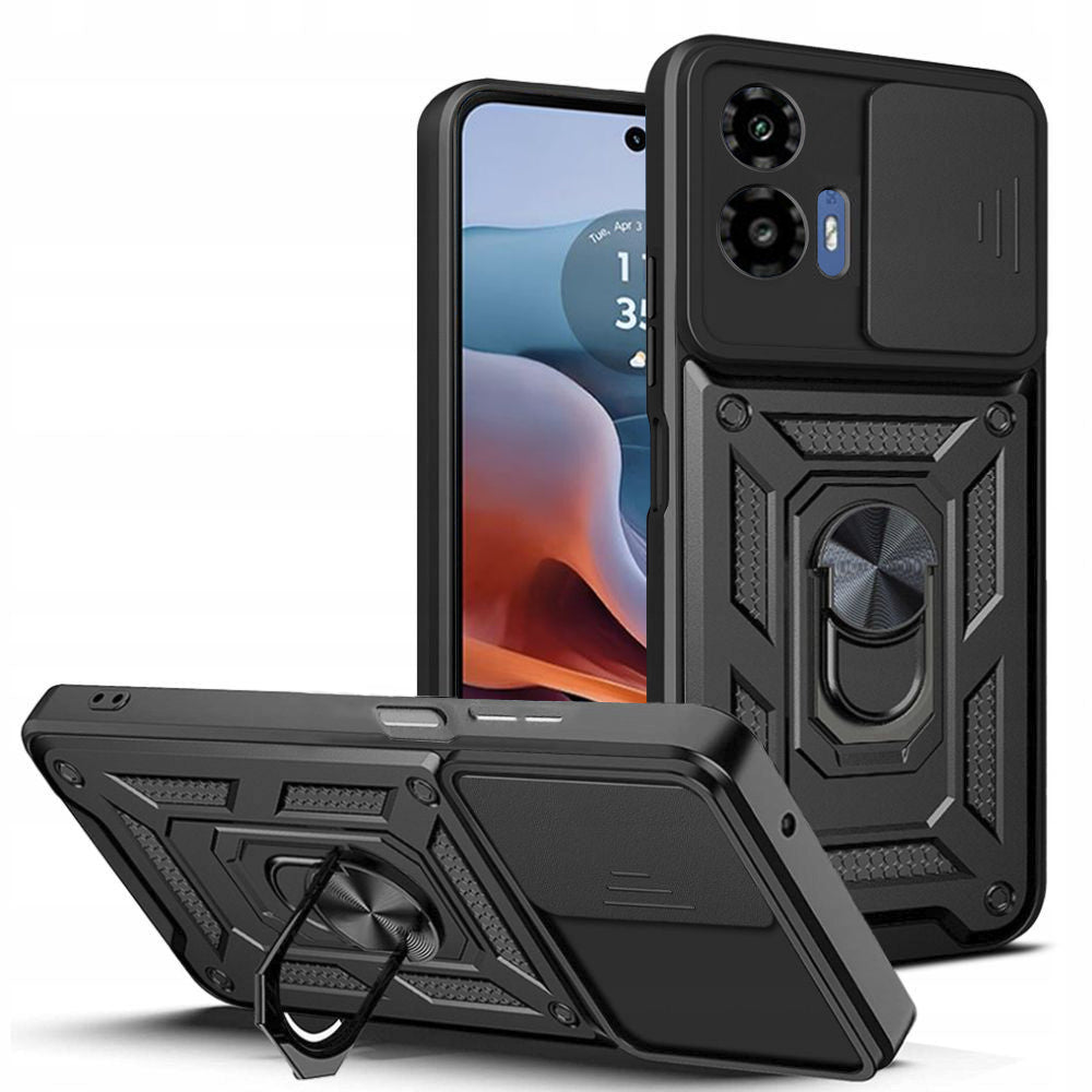 Custodia per Motorola Moto G45 / G34, Techsuit, CamShield, Nera