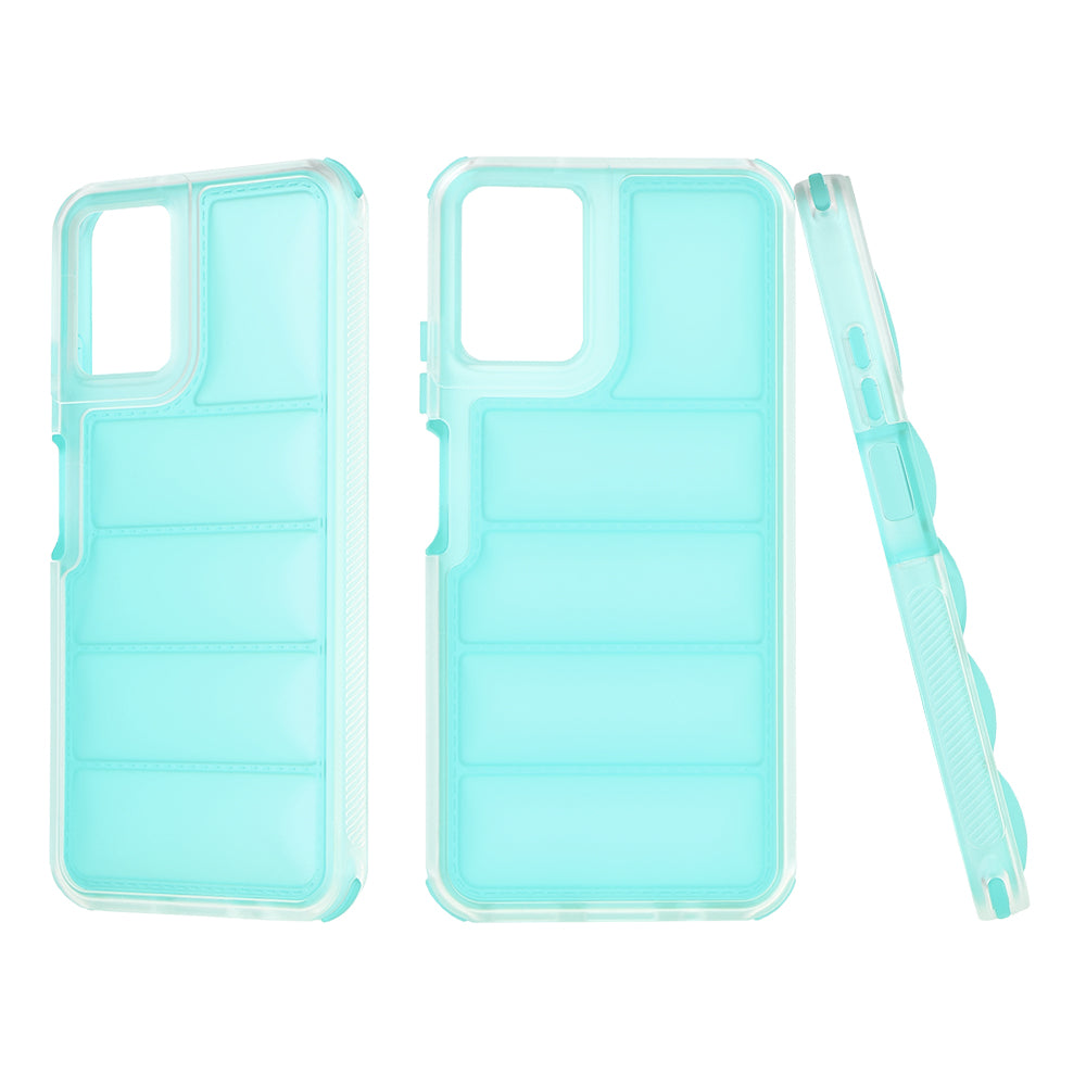 Custodia per Motorola Moto G45 / G34, Techsuit, Wave Shield, Turchese