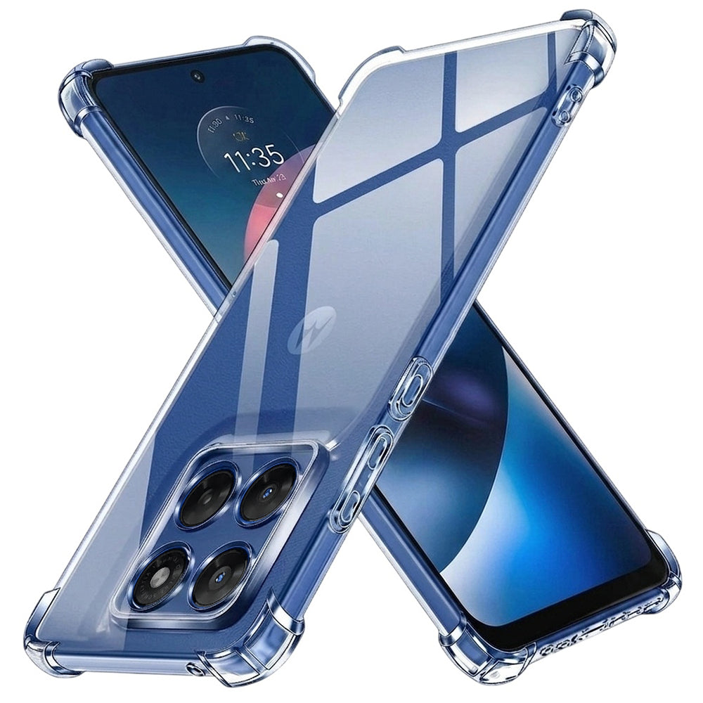 Custodia per Motorola Moto G47 / G37 Power / G37, Techsuit, Shockproof Clear, Trasparente