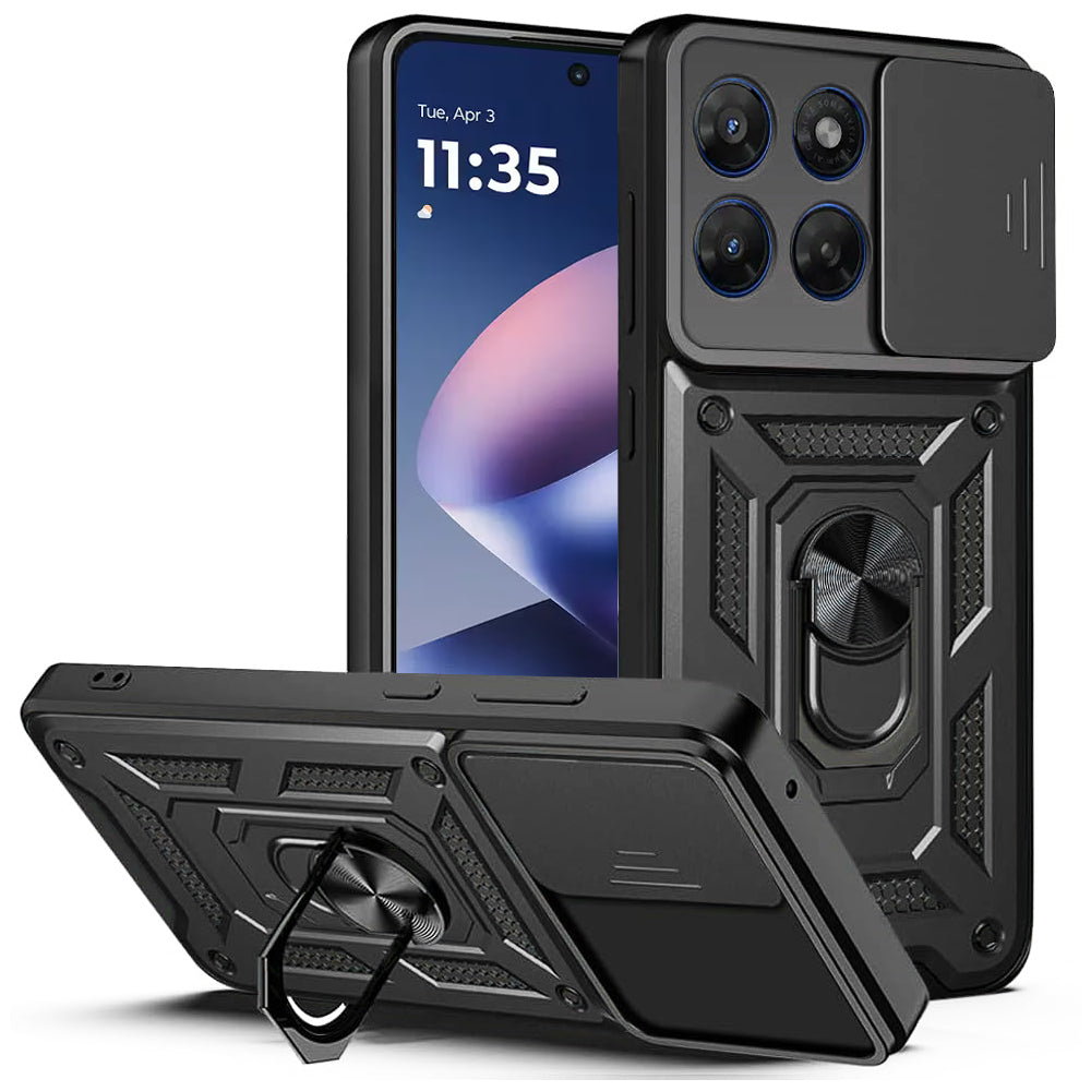 Custodia per Motorola Moto G47 / G37, Techsuit, CamShield, Nera