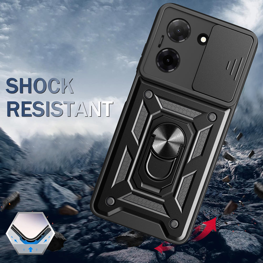Custodia per Motorola Moto G47 / G37, Techsuit, CamShield, Nera