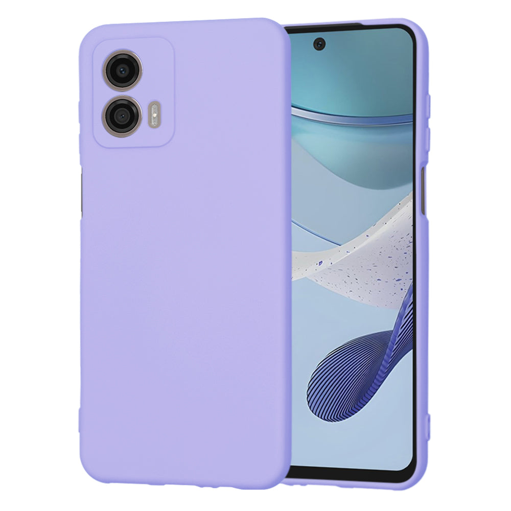 Custodia per Motorola Moto G53, Techsuit, SoftFlex, Viola Chiaro