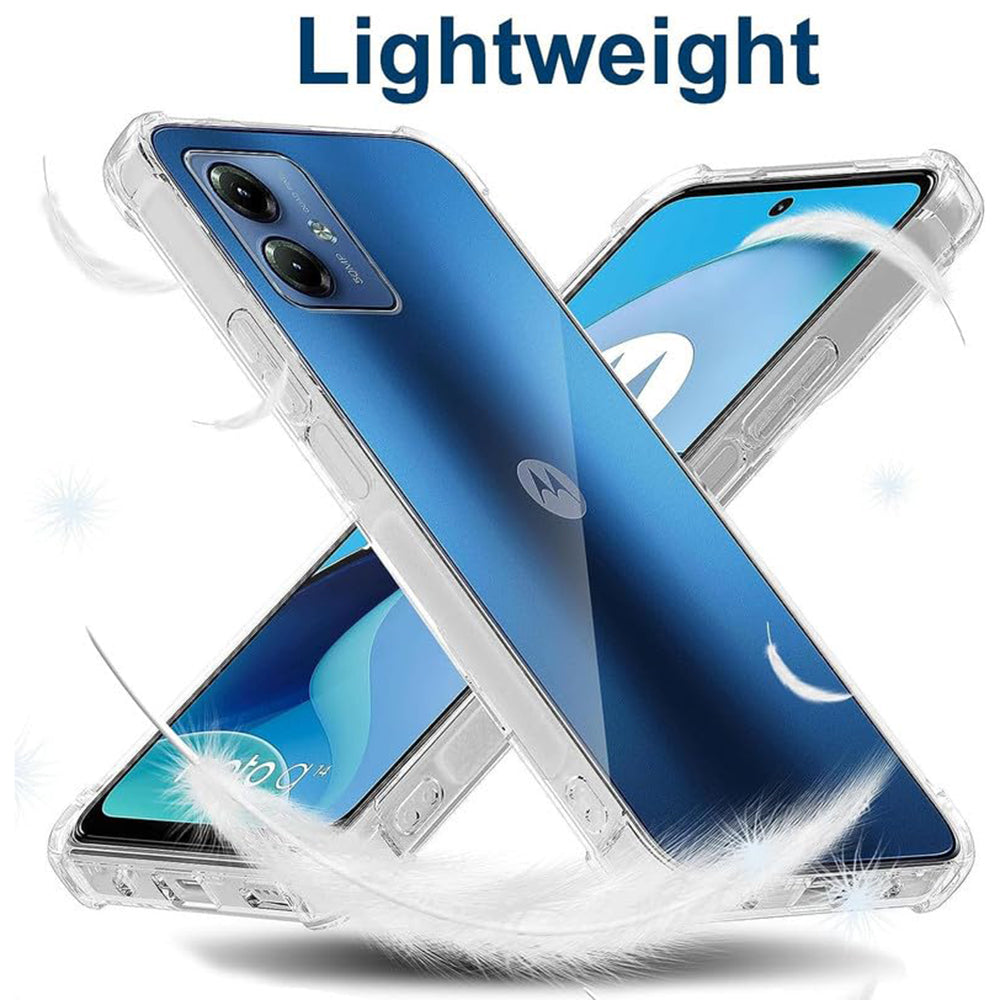 Custodia per Motorola Moto G54, Techsuit, Shockproof Clear, Trasparente