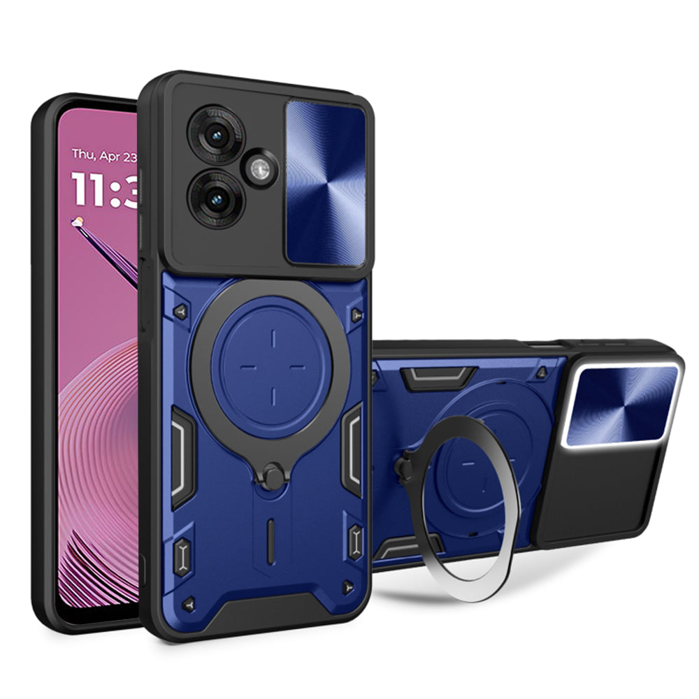 Custodia per Motorola Moto G55, Techsuit, CamGuard Pro, Blu