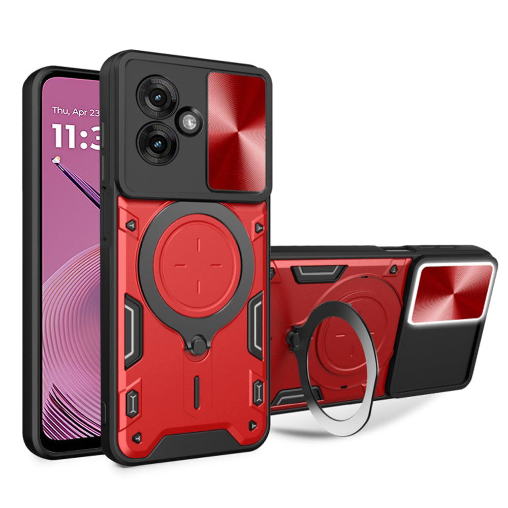 Custodia per Motorola Moto G55, Techsuit, CamGuard Pro, Rossa